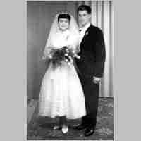 002-1090 Hochzeitsfoto Heinz und Ilse Klaer  Asslacken. 08.01.1960.jpg